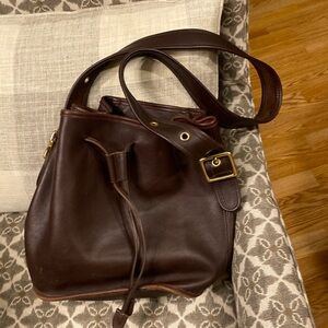 RESERVED - Vintage brown leather Coach Hobo bag